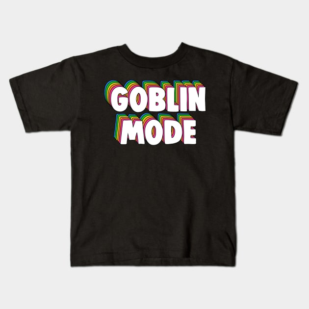 Goblin Mode Meme Kids T-Shirt by Barnyardy